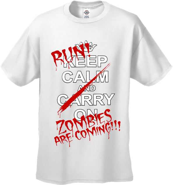 Zombie Tees - Keep Calm Zombies Are Coming Men's T-Shirt
