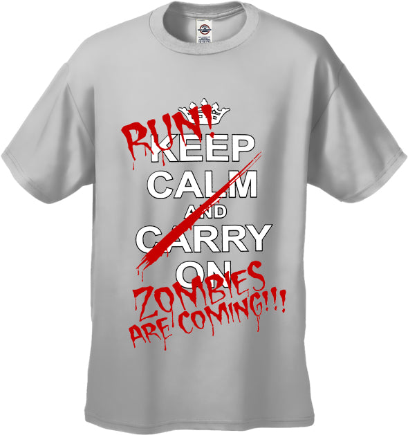 Zombie Tees - Keep Calm Zombies Are Coming Men's T-Shirt