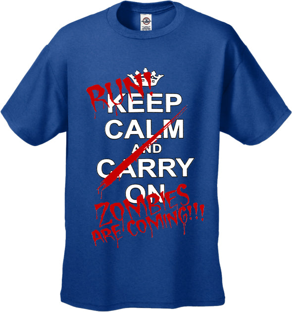 Zombie Tees - Keep Calm Zombies Are Coming Men's T-Shirt