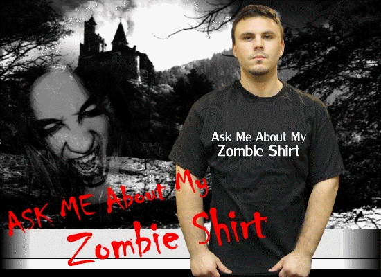 Halloween Costume T-Shirt - Ask Me About My Zombie Shirt T-Shirt