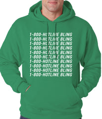 1-800-HotlineBling Adult Hoodie Kelly Green