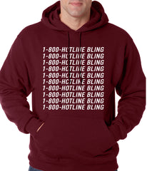 1-800-HotlineBling Adult Hoodie Maroon
