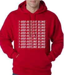 1-800-HotlineBling Adult Hoodie Red