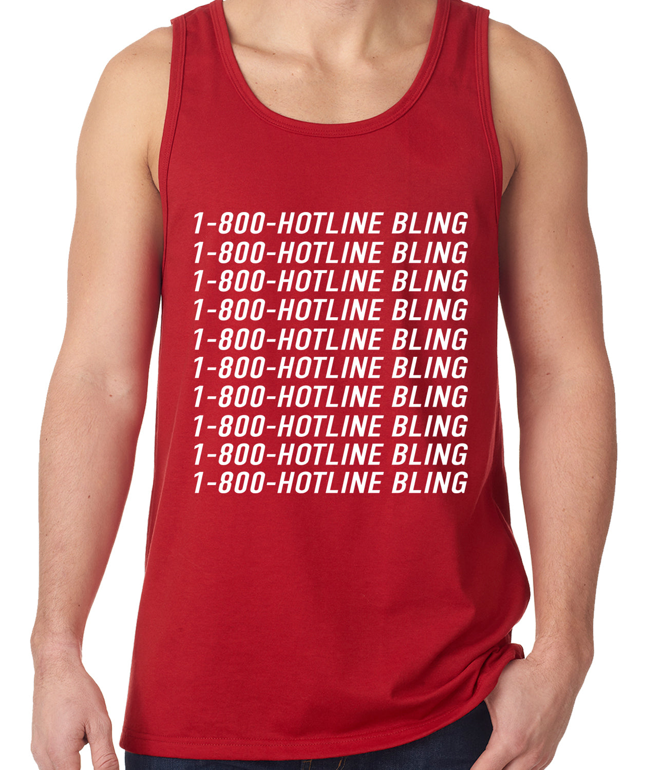 1-800-HotlineBling Tank Top Red