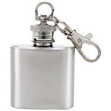 1 oz. Stainless Steel Flask Key Chain