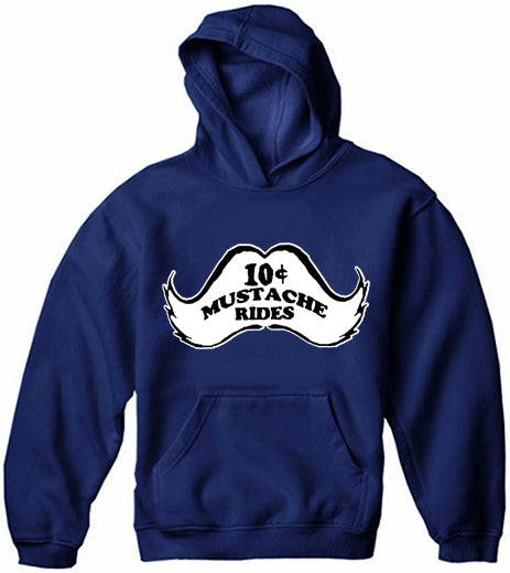 10 Cent Mustache Rides Adult Hoodie Navy Blue
