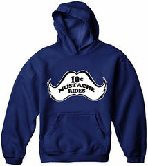 10 Cent Mustache Rides Adult Hoodie Navy Blue