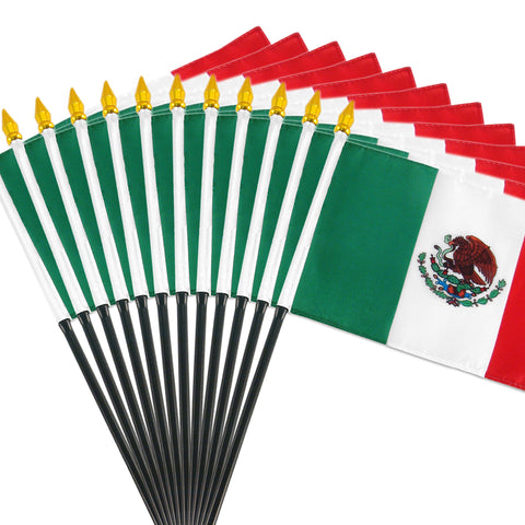 12 Pack of 4x6 Inch Mexican Flag (12 Pack)