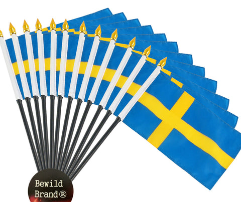 12 Pack of 4x6 Inch Sweden Flag (12 Pack)