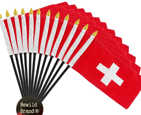 12 Pack of 4x6 Inch Switzerland Flag (12 Pack)