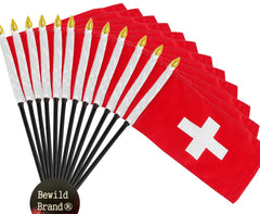 12 Pack of 4x6 Inch Switzerland Flag (12 Pack)