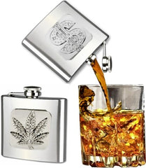 2 oz Stainless Steel Designer Hip Flask