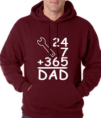 24+7+365 = Dad Father's Day Adult Hoodie