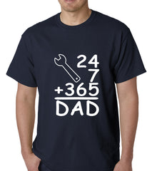 24+7+365 = Dad Father's Day Mens T-shirt Black