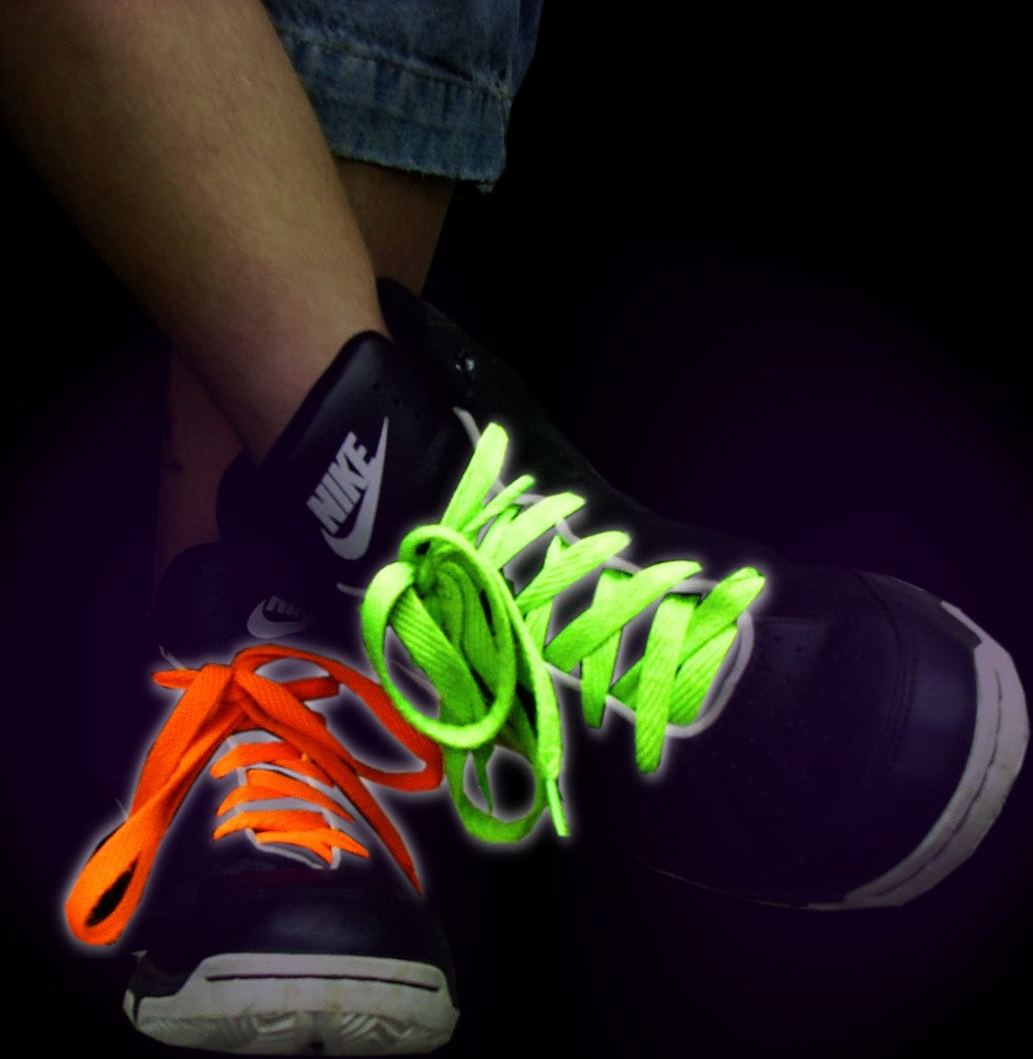 3 Pack of Neon Black Light Reactive Shoe Laces