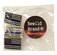 3 Pack of Thin Blue Line American Flag Police Support Lapel Pins
