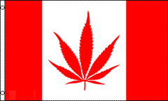 3 x 5 Canadian Pot Leaf Flag