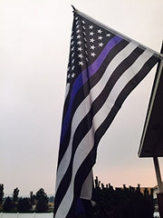 4 by 6 Foot BlueLine Flag, Thin Blue Line Flag, Black, White And Blue American Flag With Brass Grommets
