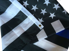 4 by 6 Foot BlueLine Flag, Thin Blue Line Flag, Black, White And Blue American Flag With Brass Grommets