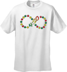 420 Infinity Pot Leaves Men's T- Shirt