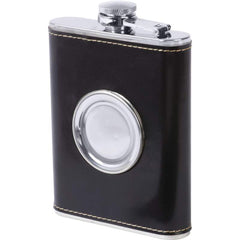 6.8oz Stainless Steel Flask with Built-In Cup