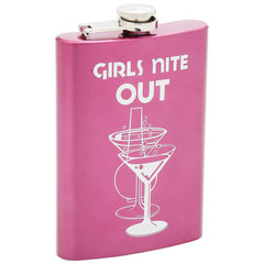8oz Martini Glass Girls Nite Out Stainless Steel Flask