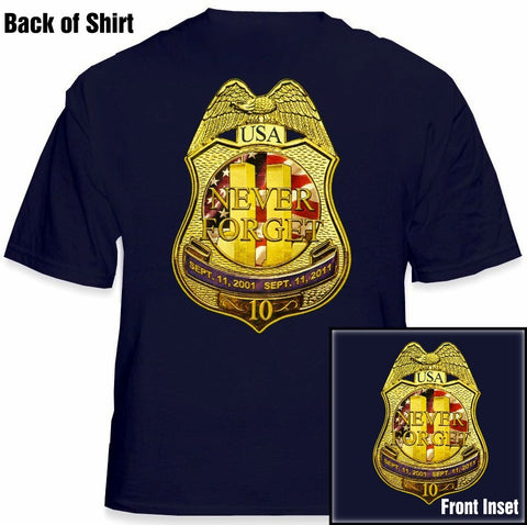 9/11 10th Anniversary NYPD Memorial T-Shirt