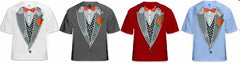 Tuxedo TShirts Deluxe Showman's Tuxedo T-Shirt with Vest & Bowtie