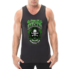 Sons of Ireland Shamrock Skull Biker Top