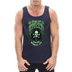 Sons of Ireland Shamrock Skull Biker Top