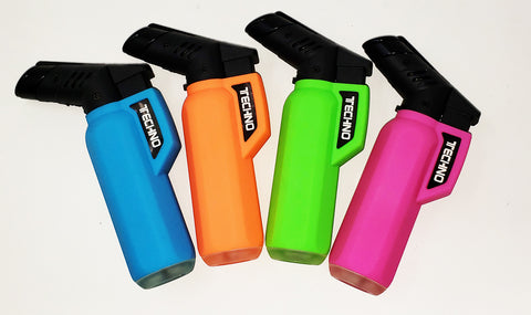 Techno Neon Large Torch Lighter 4"