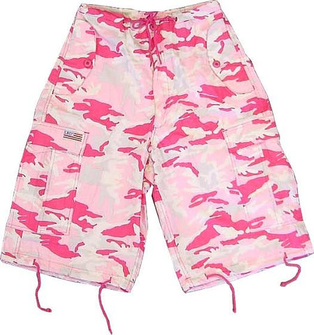 Unisex Basic UFO Shorts (Pink Camo)
