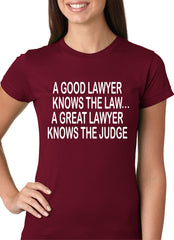 A Good Lawyer Girls T-shirt Maroon