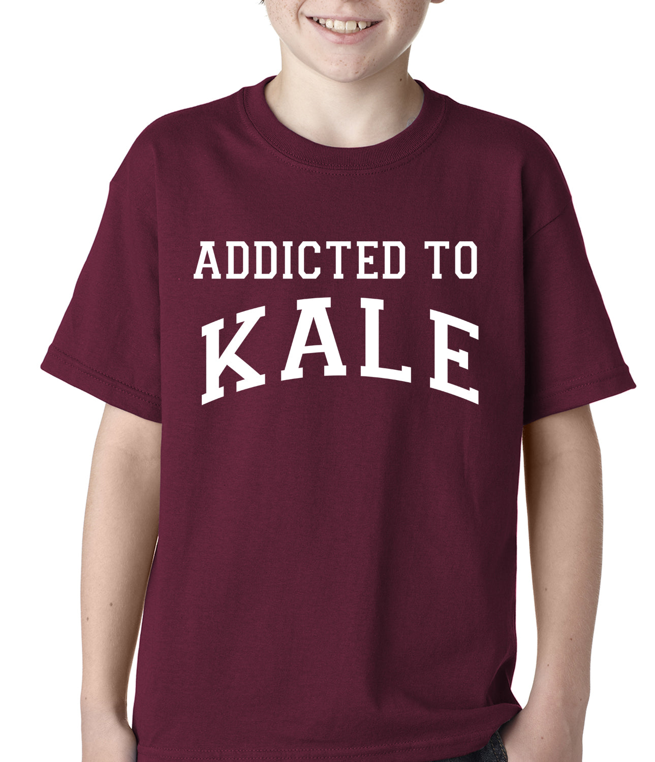 Addicted to Kale Kids T-shirt Maroon