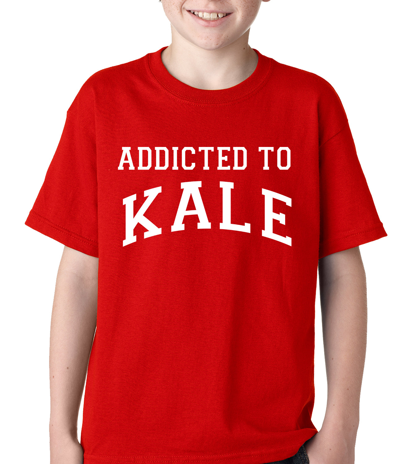 Addicted to Kale Kids T-shirt Red