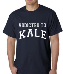 Addicted to Kale Mens T-shirt Navy Blue