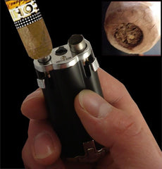 Aficionado Cigar Lighter With Retractable Hole Punch