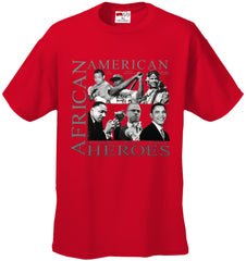 African American Hero Icons Mens T-shirt Red