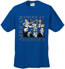 African American Hero Icons Mens T-shirt Royal Blue