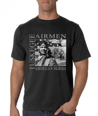 African American Heroes - Tuskegee Airmen Mens T-shirt Charcoal Grey