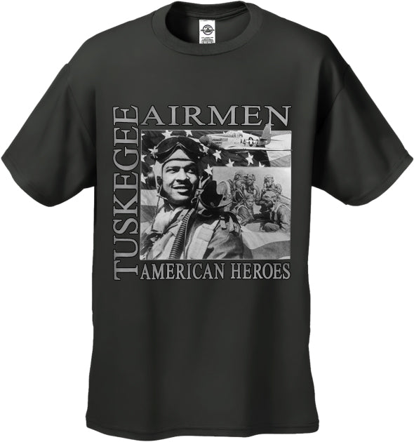 African American Heroes - Tuskegee Airmen Mens T-shirt Charcoal Grey