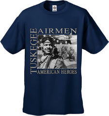 African American Heroes - Tuskegee Airmen Mens T-shirt Navy Blue