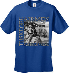 African American Heroes - Tuskegee Airmen Mens T-shirt Royal Blue
