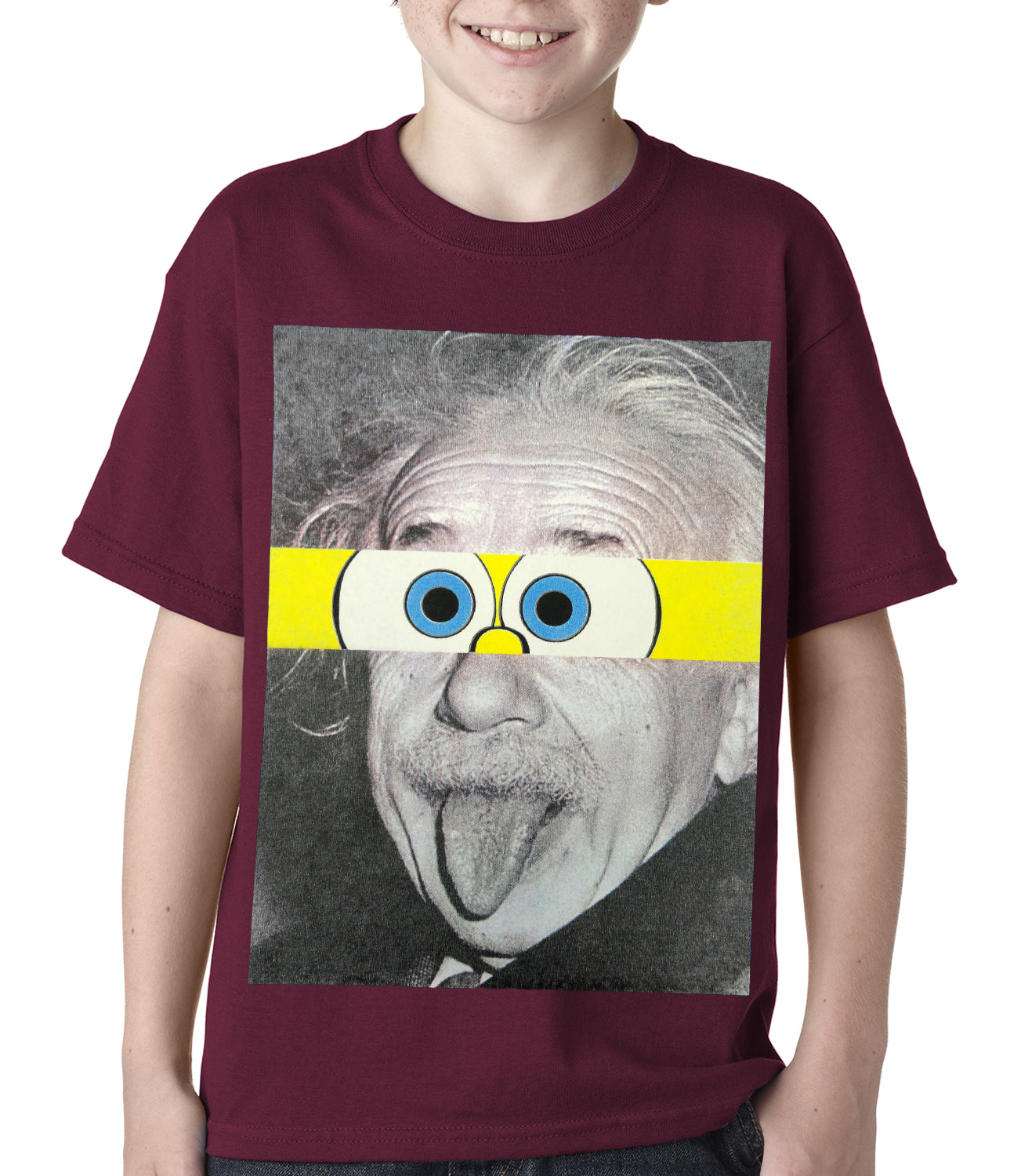 Albert Sponge-stein Kids T-shirt Maroon