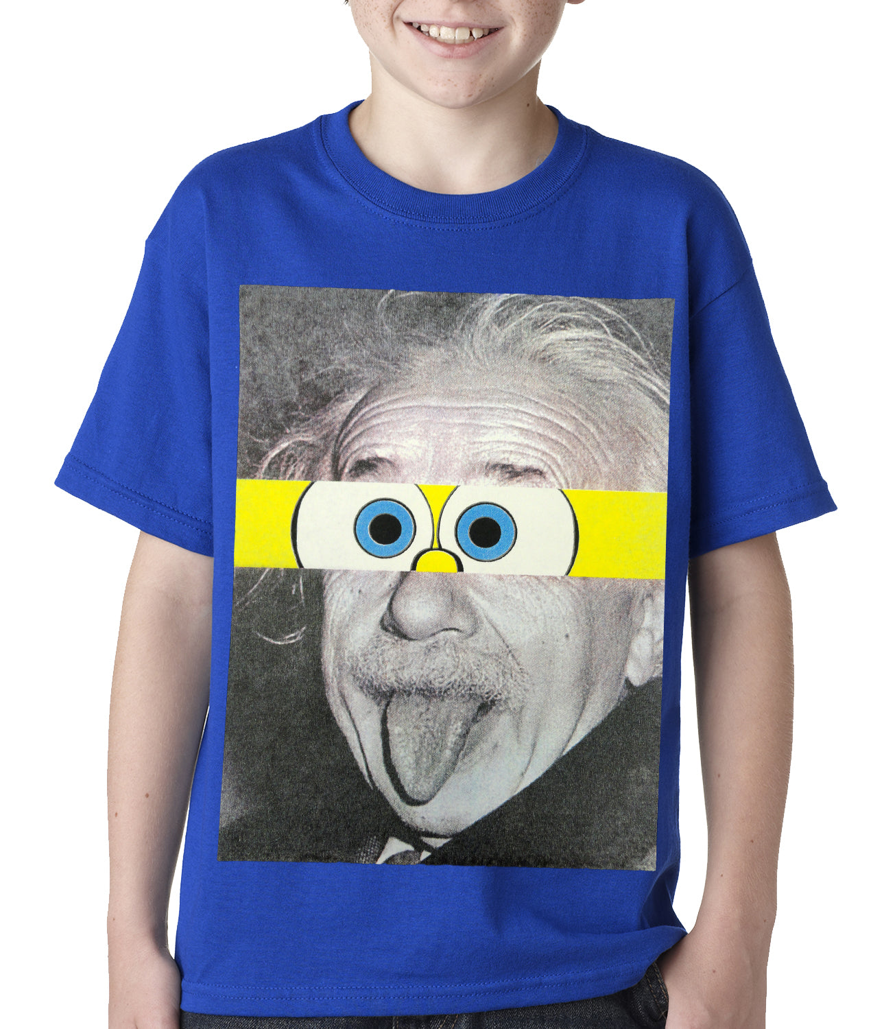Albert Sponge-stein Kids T-shirt Royal Blue