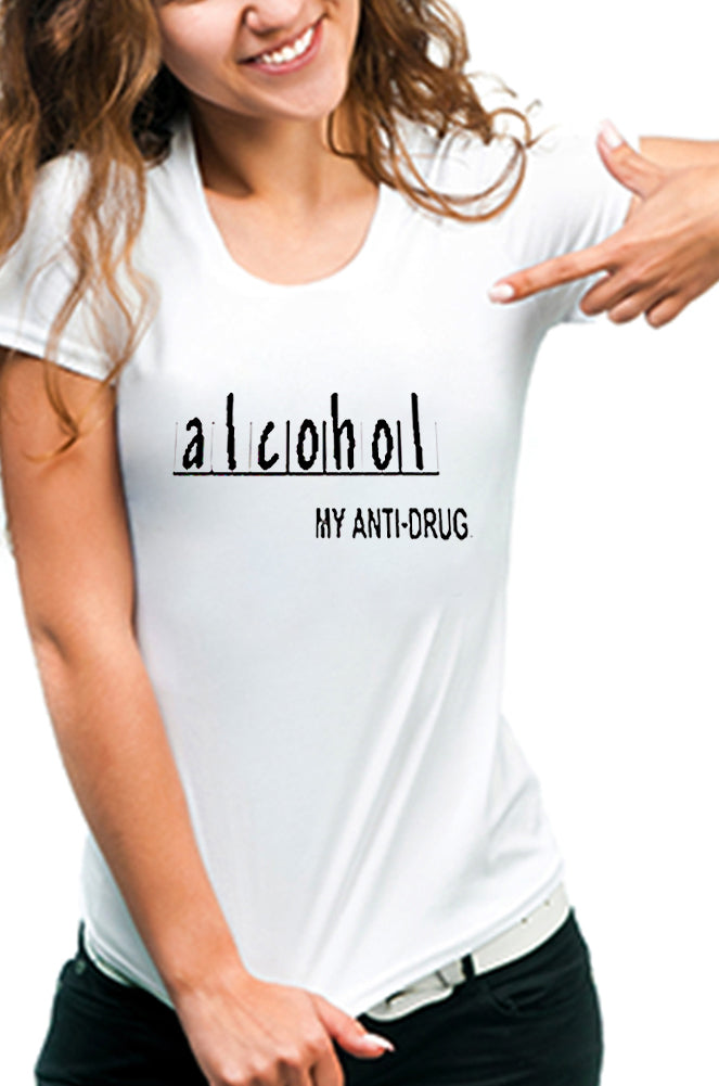 Alcohol Anti-Drug Girls T-Shirt with Girl