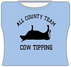 All County Cow Tipping Girls T-Shirt Light Blue