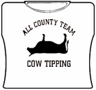 All County Cow Tipping Girls T-Shirt White