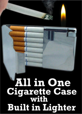 All In One Cigarette Case With cigarette Lighter  (For Regular Size Only)