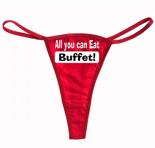 All You Can Eat Buffet Thong Red